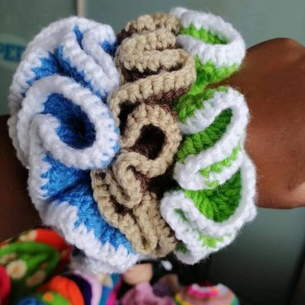 Crochet scrunchies