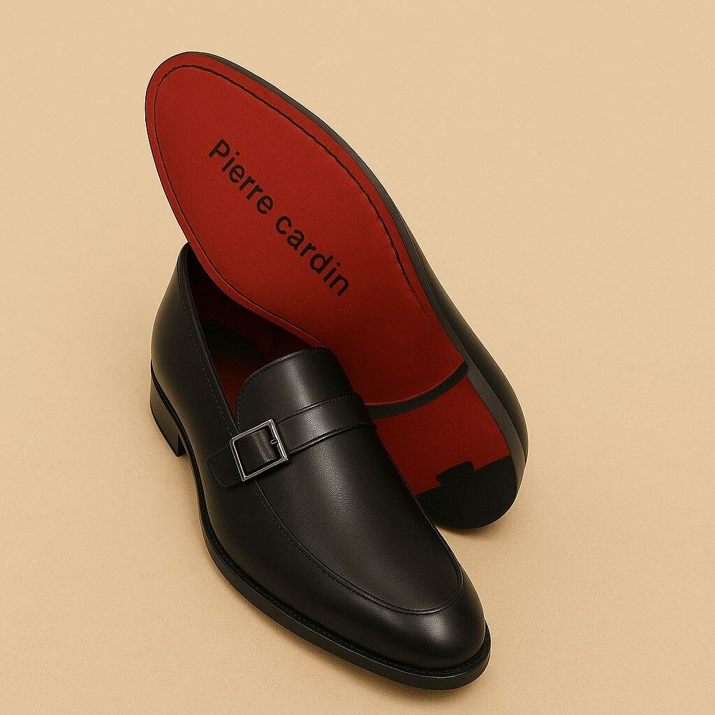Mocassins en cuir noir homme