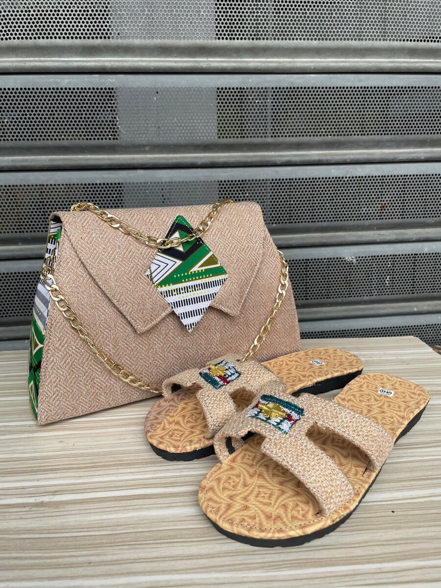 sacs à main en pagne + sandale