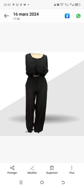 Combinaison noire élégante