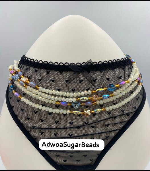 Crystal waist beads