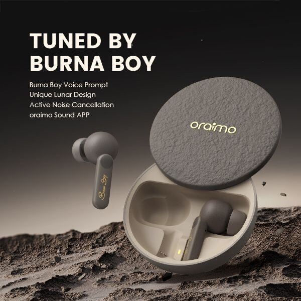 oraimo SpacePods x Burna Boy ANC True Wireless Earbuds
