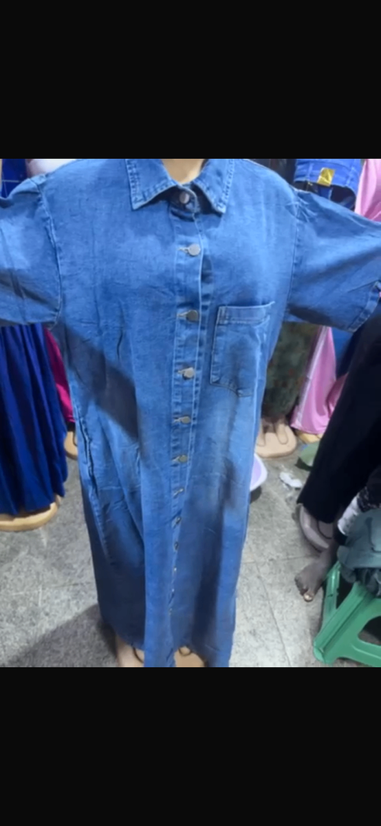 Robe Longue en Jean Élégante