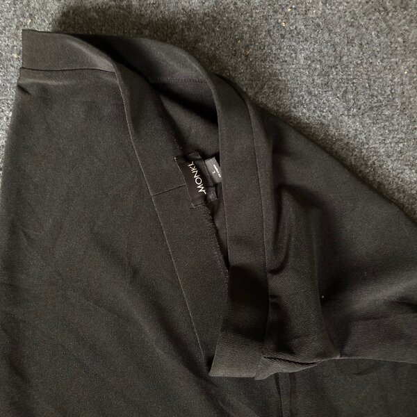 Black Stretch Pencil Office Skirt