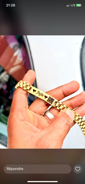 Bracelet personnalisé en acier inoxydable
