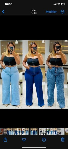 Pantalon jeans pour femme