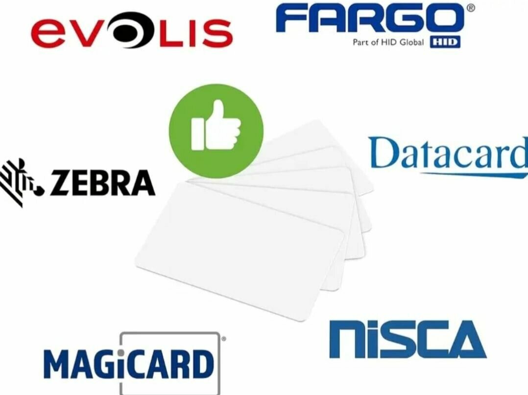 Cartes PVC vierges 50 pièces