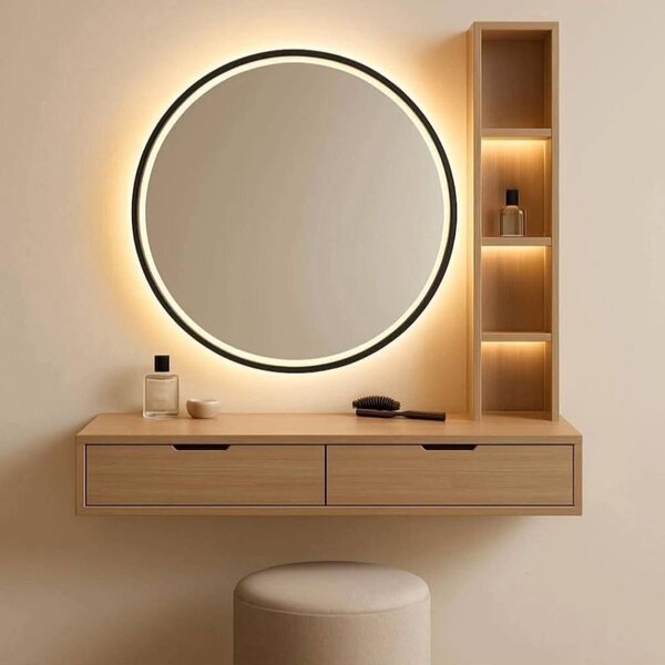 Miroir mural LED moderne