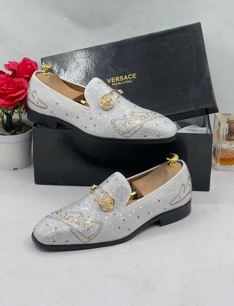 Versace White Design Shoes