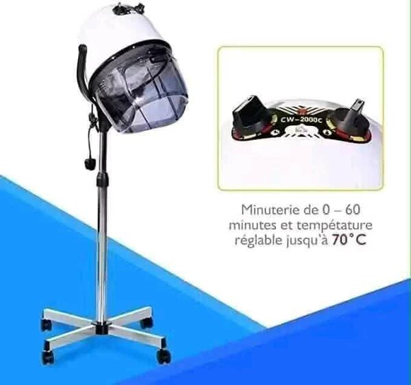 Casque sechoir à pieds blanc