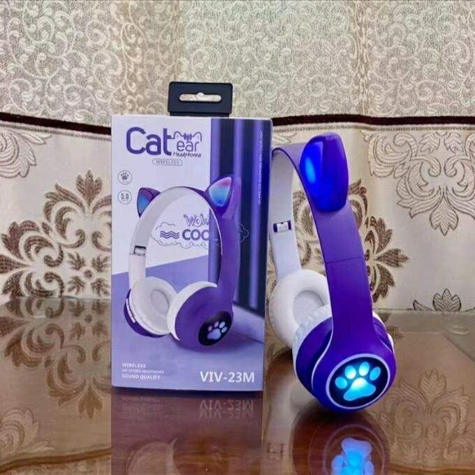 Casque oreille de chat lumineux