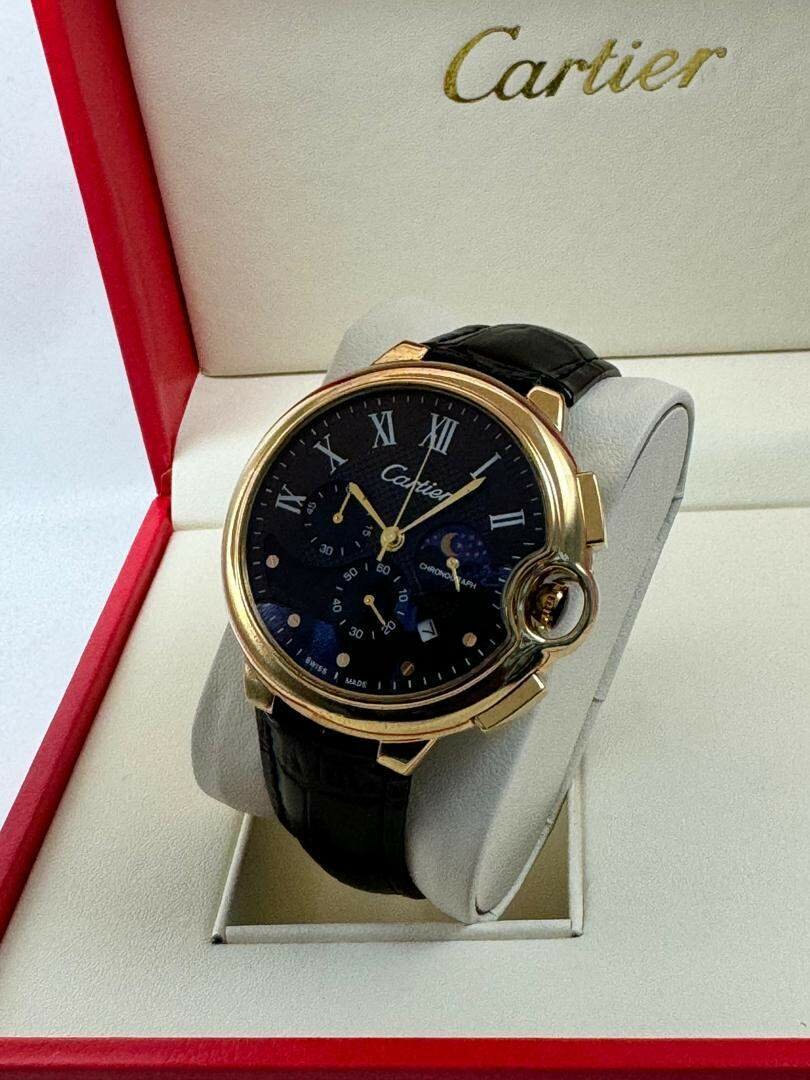 Cartier Chronograph Leather Watch