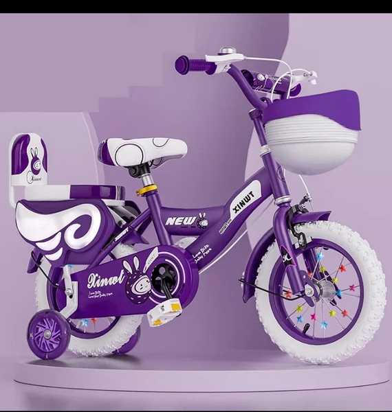 Vélo Enfant Violet avec Panier
