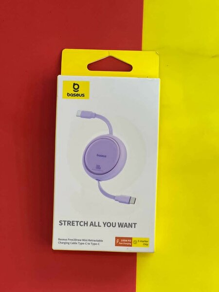 Baseus mini retractable type c to c charger cable