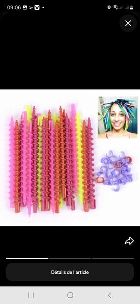 Curlers en spirale colorés