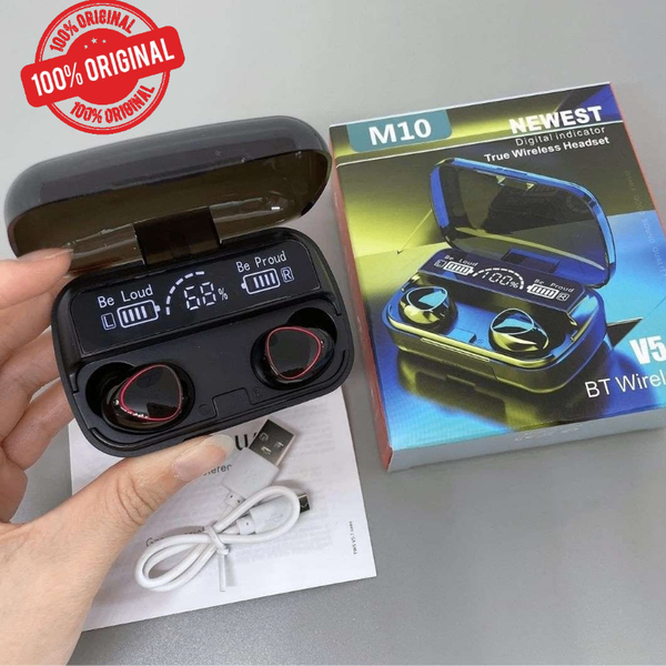 100% original TWS M10 Bluetooth Earbuds