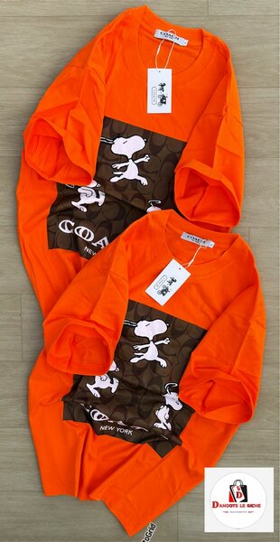 T-shirt orange Snoopy