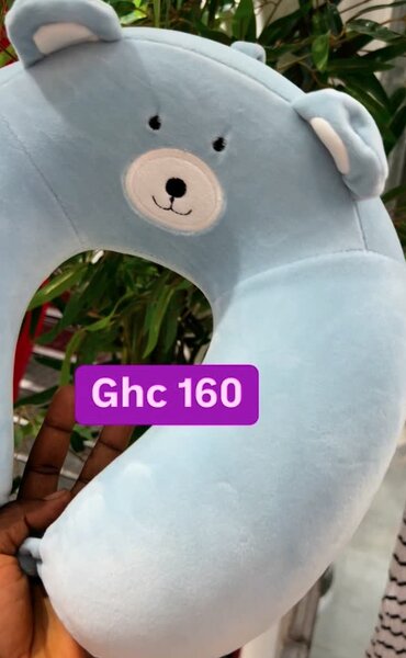 Neck sky blue pillow