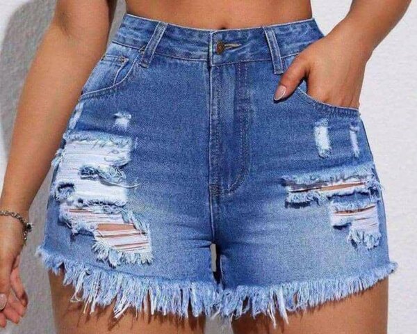 Shorts en jean et en tissu