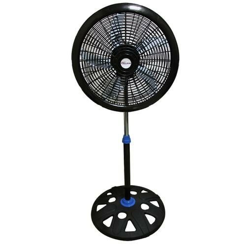 Delron 18B - 18" Standing Fan - Black/Blue