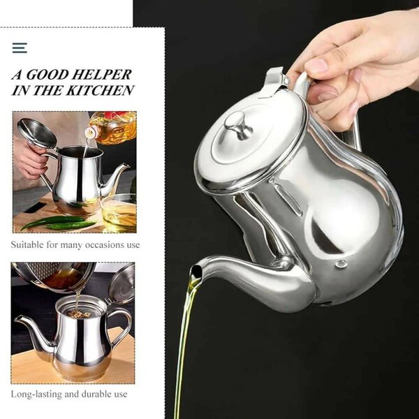 Théière - cafetière en acierinoxydable, avec un design éléga