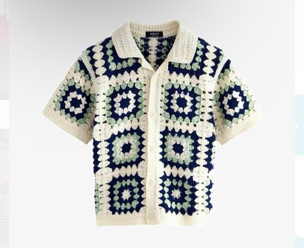 Cardigan en crochet rétro