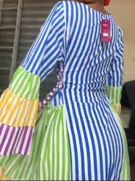 Robe rayée multicolore