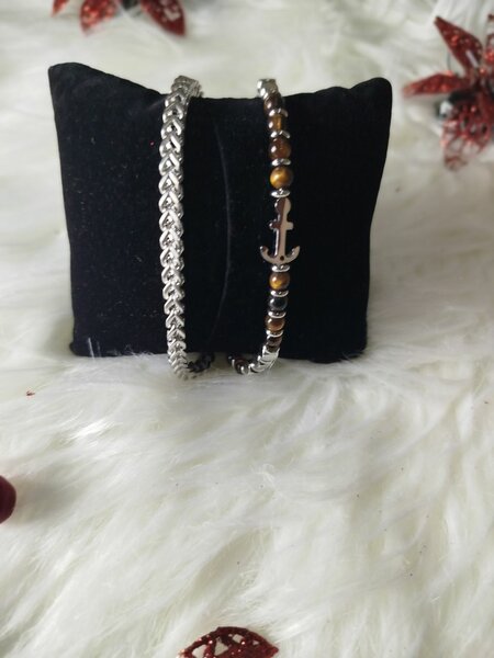 Bracelet en perle et acier