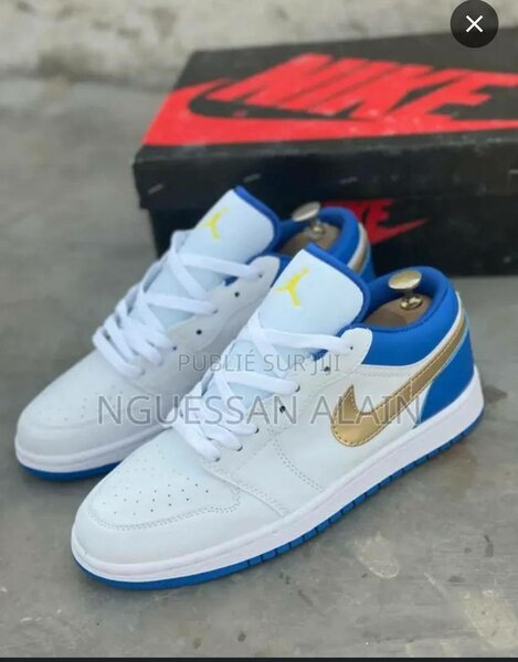 Baskets mixtes blanc et bleu