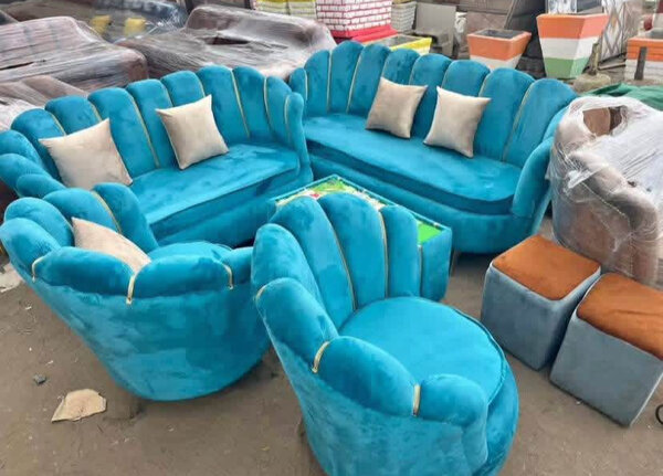 Ensemble canapé bleu élégant