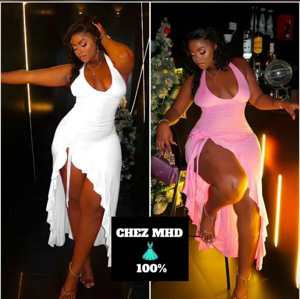 Robe élégante fendue