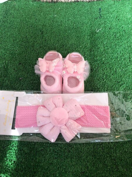 Set Chaussures Bébé Fille Rose