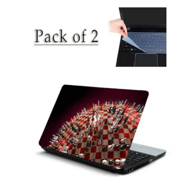 Pack Of 2-Laptop Back Skin Sticker For 15.6 Size Laptop -Laptop Keyboard Silicon
