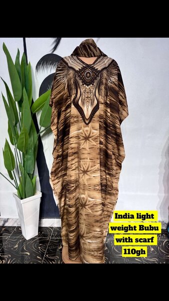 India light weight Bubu with scarf