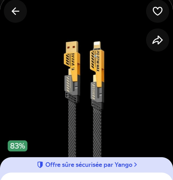 Câble de Charge Rapide USB-C