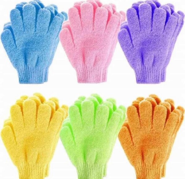 Gants de Bain Exfoliants Colorés