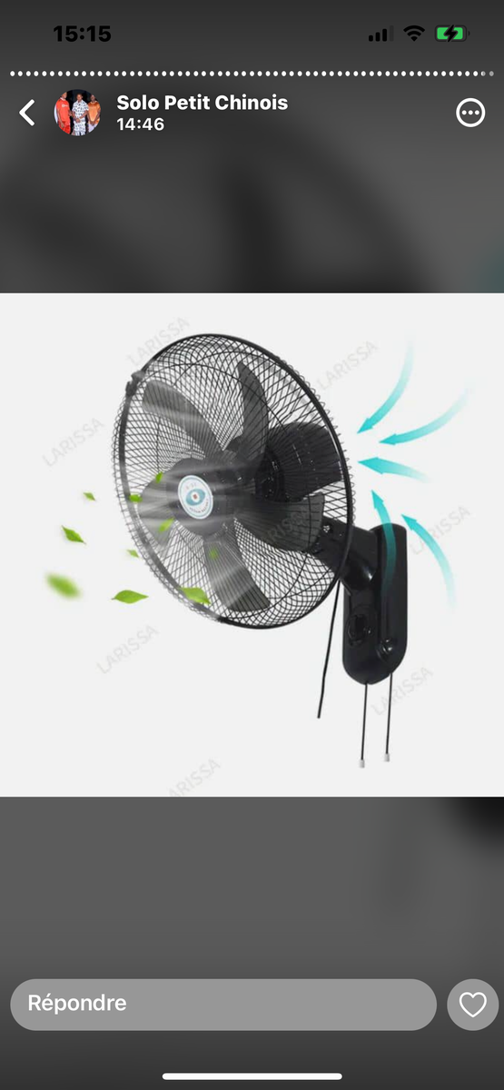 Ventilateur mural silencieux