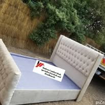 custom made bed with a high base