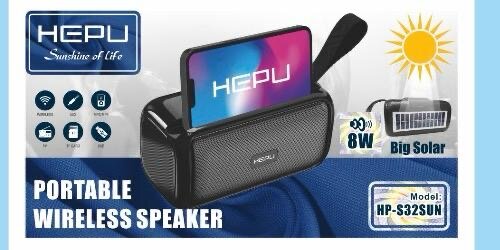 Hepu Enceinte Solaire Portable 8W