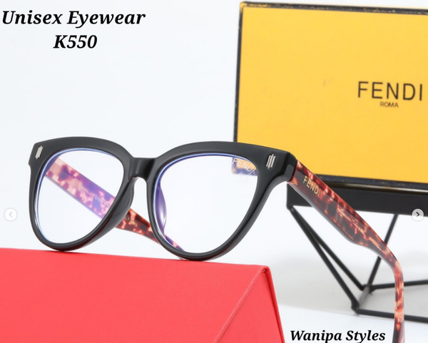 Men's and Women's leopard print eyewear Fendi 