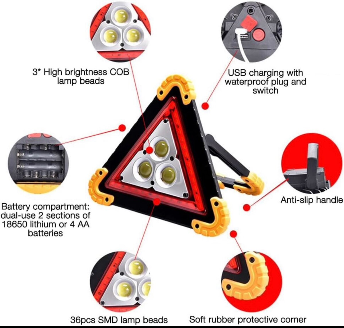 Triangles de Signalisation, LED Triangle de Panne de Voiture