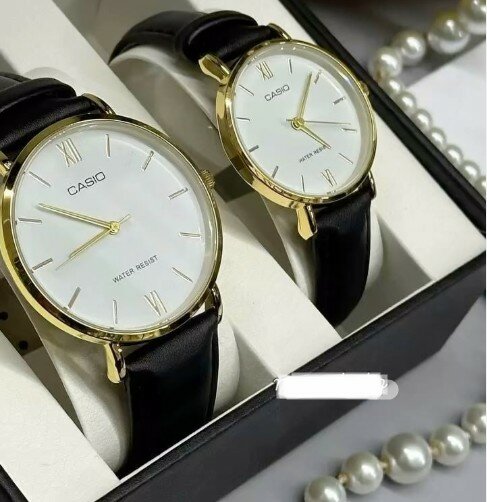 парные часы Casio из нержавеющей стали