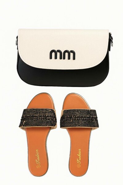 Mules élégantes et pochette