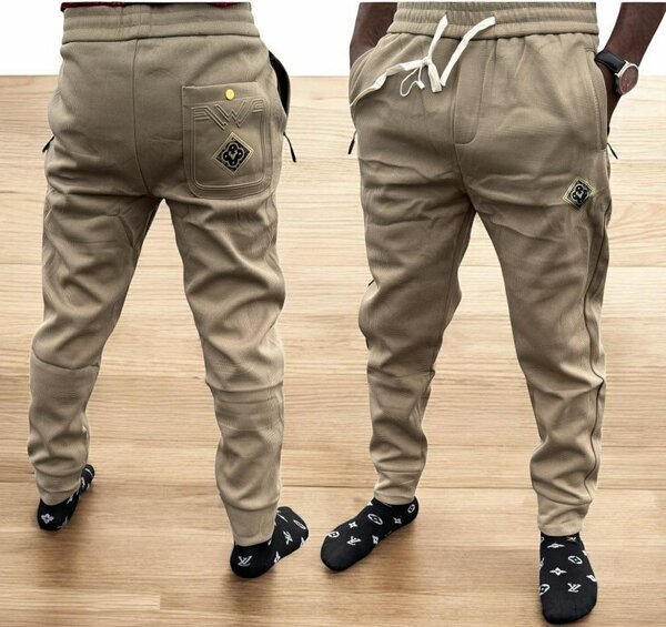 Pantalon jogging beige homme