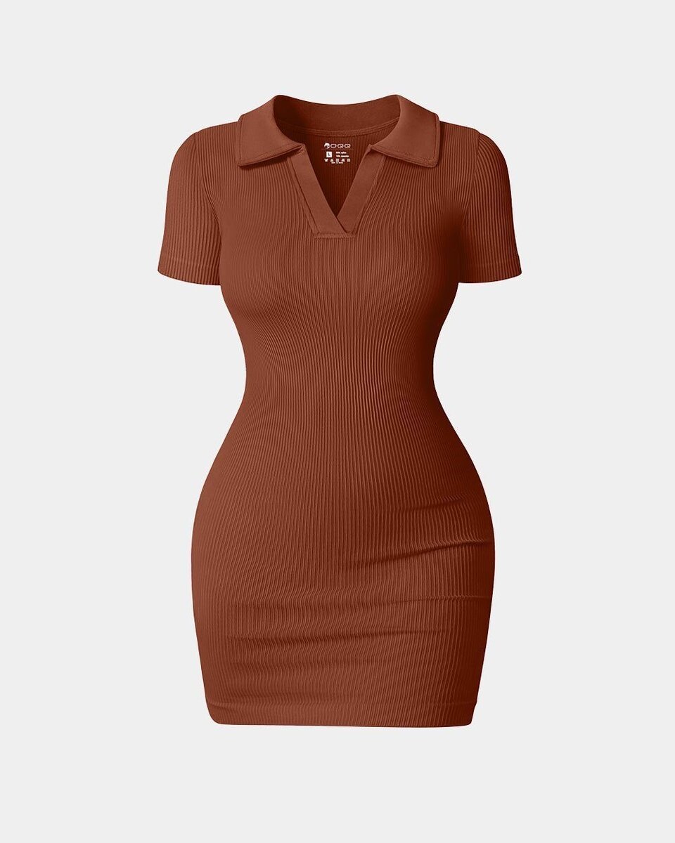 Robe Polo côtelée élégante