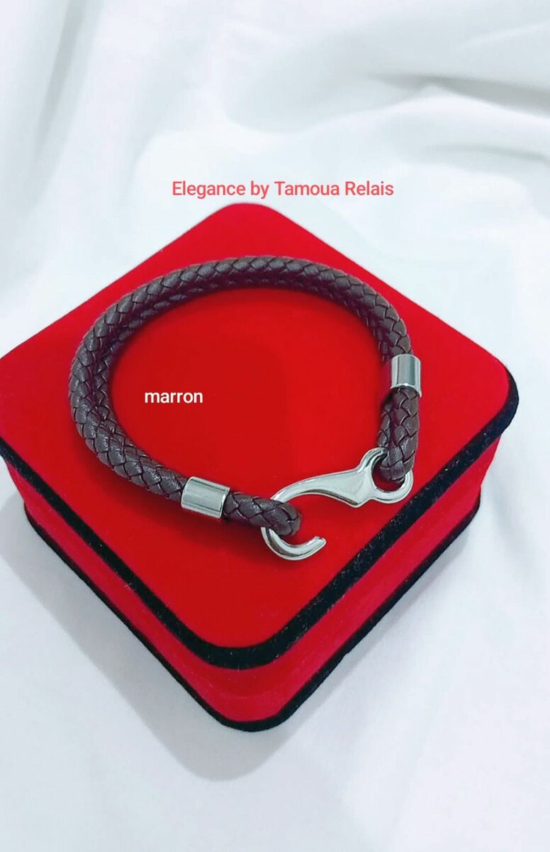 Bracelet en cuir tressé élégant