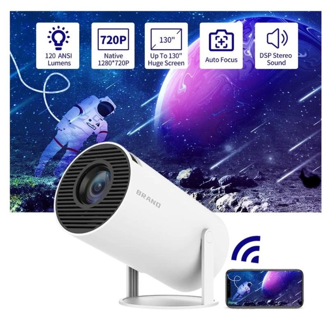 HY300 PROJECTEUR PORTABLE ANDROID 11.0 2.4G / 5G WIFI