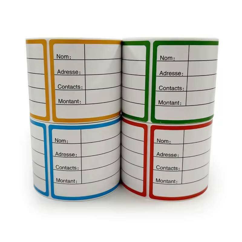 Étiquettes autocollantes colorées