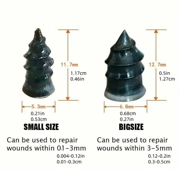 10pcs Synthetic Rubber Tyre Repair Nails