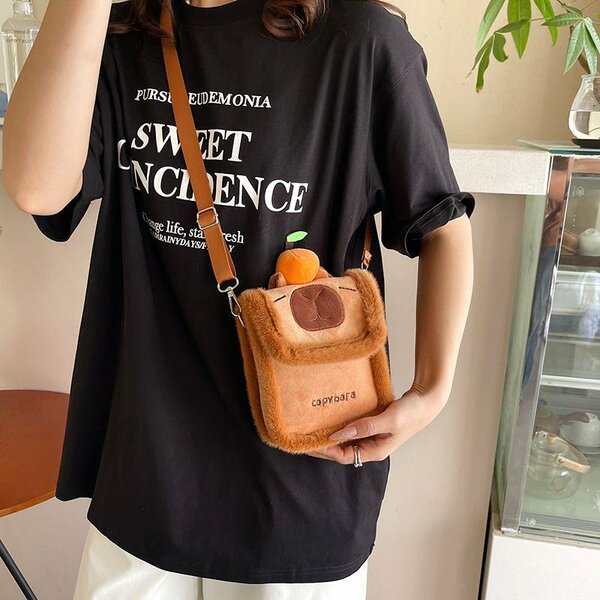 Sac à bandoulière peluche Capybara